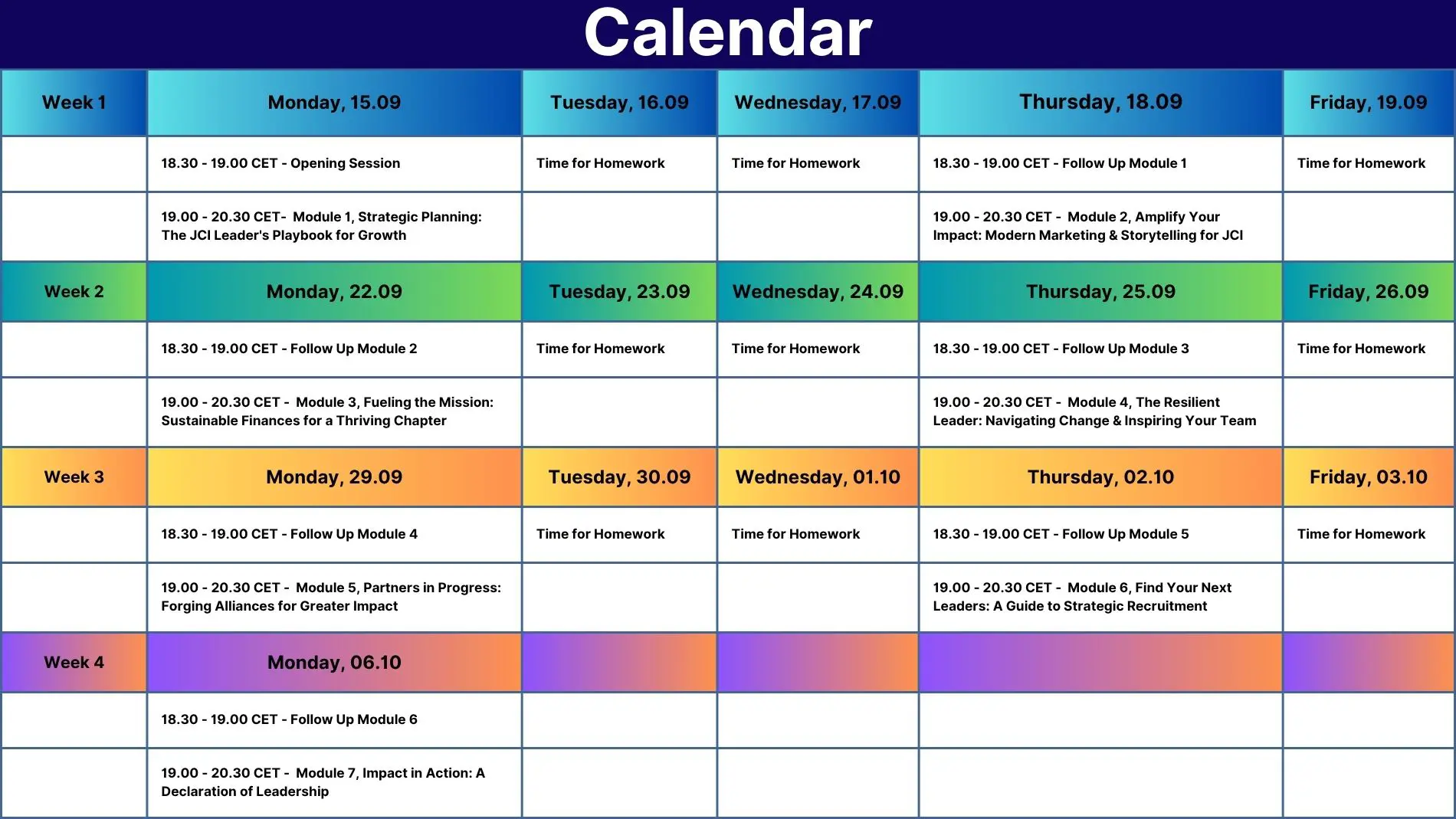 Calendar 2025 EDC Mentoring Roadmap
